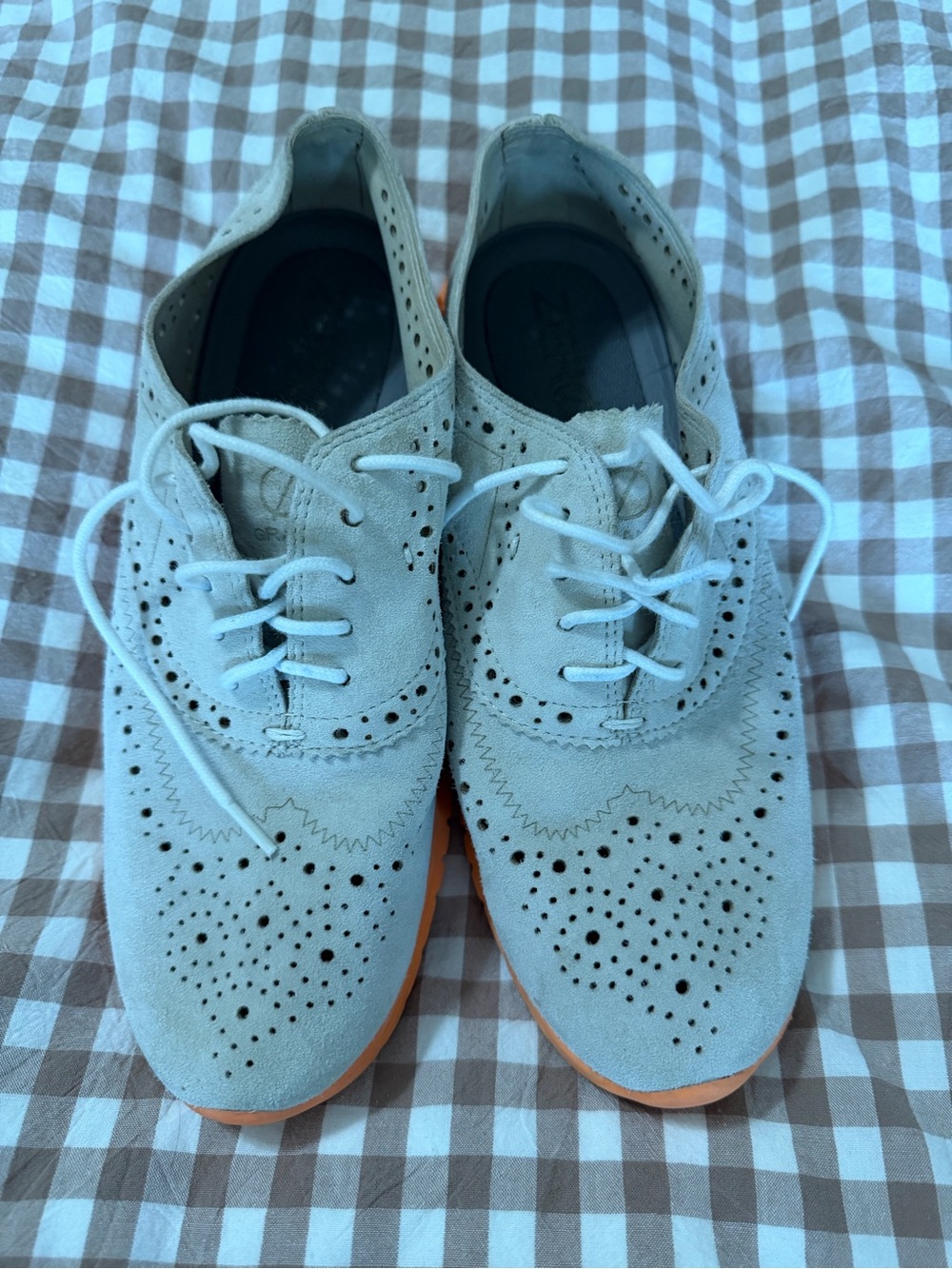 Cole Haan Women’s Perforated Lace-Up Oxfords in Light Gray